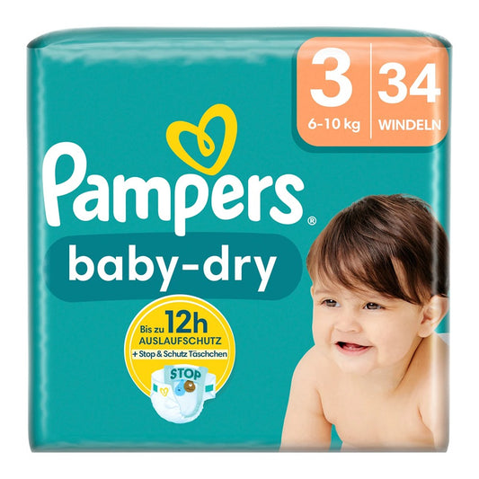 Pampers Baby-Dry - Luiers - Size 3 - 6-10kg - 34 Stuks