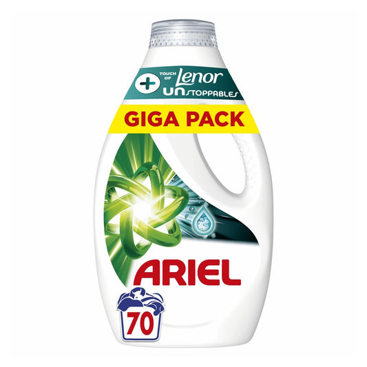 Ariel - Wasmiddel - Vloeibaar - Touch of Lenor - Unstoppables+  - 70Wb/3150ml
