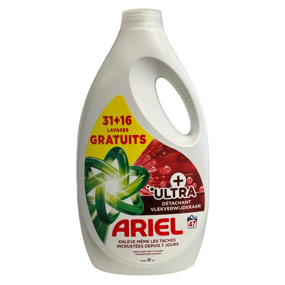 Ariel - Wasmiddel - Vloeibaar - Ultra Vlekverwijderaar+ - 47Wb/2115ml