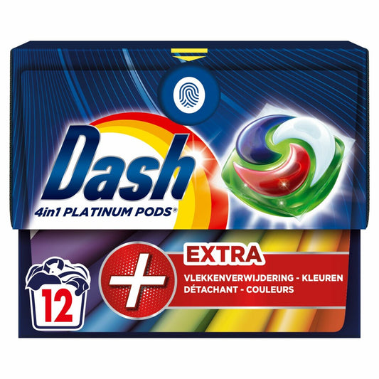 Dash - Wasmiddel - Pods - 4in1 Platinum - Extra + Color - 12Wb/308.4g