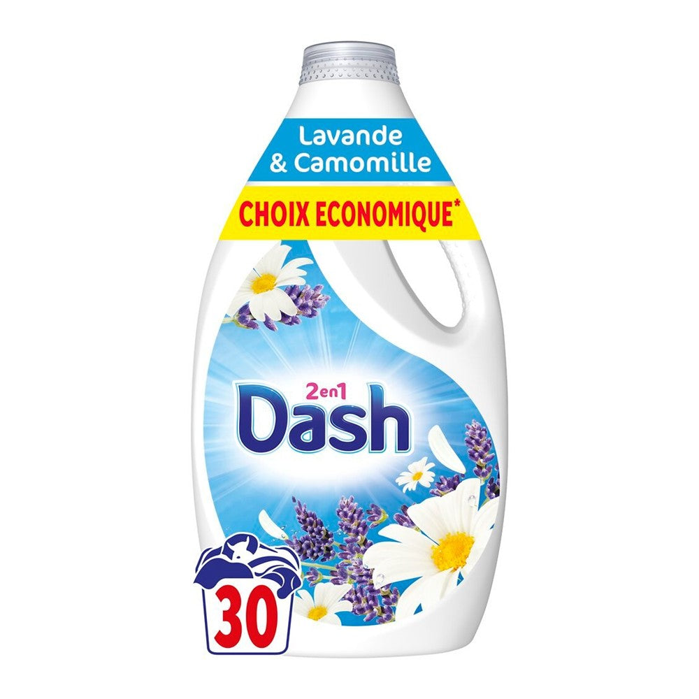 Dash - Wasmiddel - Vloeibaar - 2in1 - Lavender & Chamomile - 30Wb/1350ml