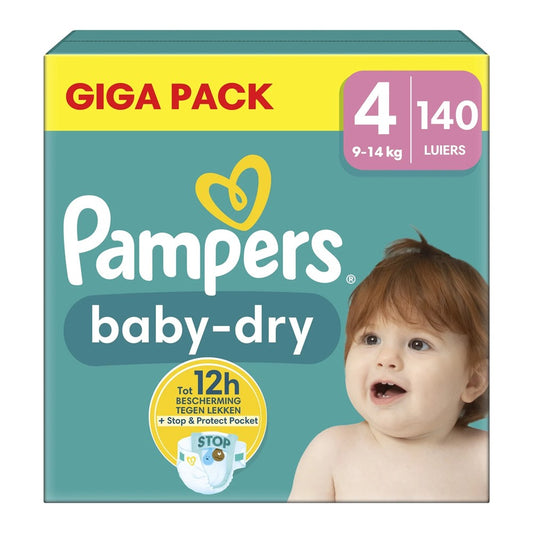 Pampers Baby-Dry - Luiers - Size 4 - 9-14kg - 140 Stuks