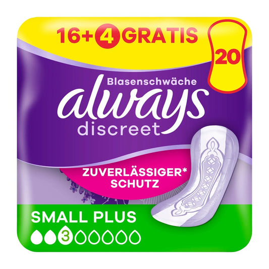 Always Discreet - Incontinentiemat - 3 Small Plus - Complete Protection - 20 Stuks