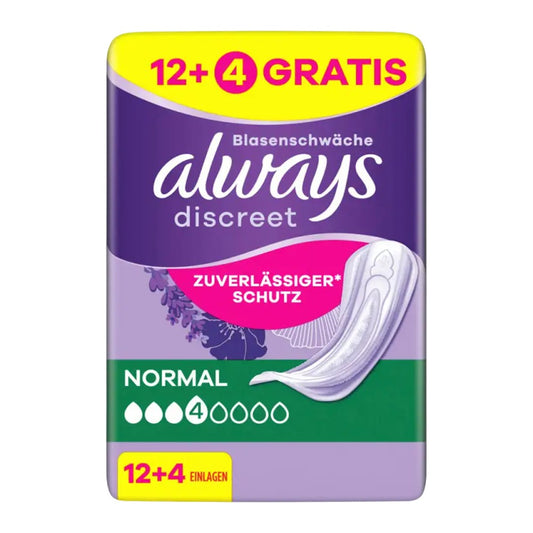 Always Discreet - Incontinentiemat - 4 Normal - Complete Protection - 16 Stuks
