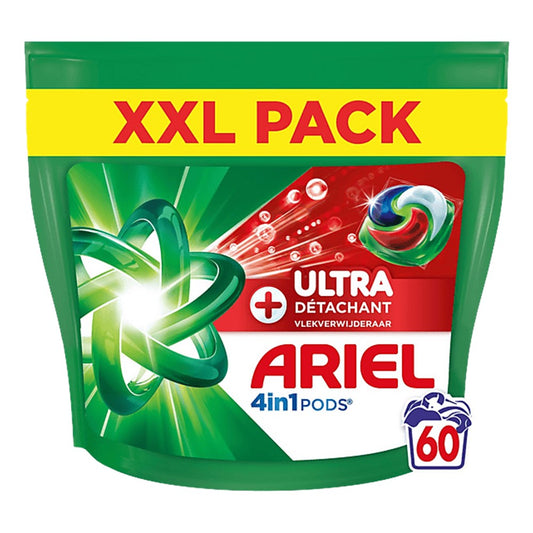 Ariel - Wasmiddel - Pods - Ultra Stain Remover - XXL Pack - 60Wb/1398g
