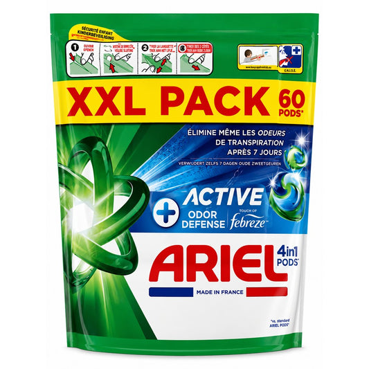Ariel - Wasmiddel - Pods - Active Odor Defense - Touch of Febreze - 60Wb/1278g
