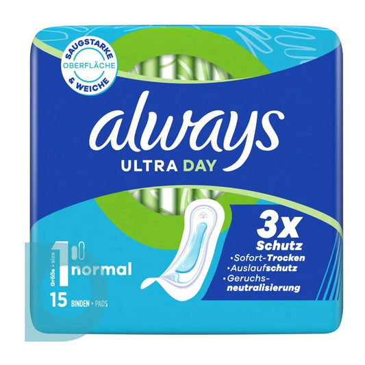 Always Ultra Day - Maandverband - 1 Normal - 3X Protection  - 15 Stuks