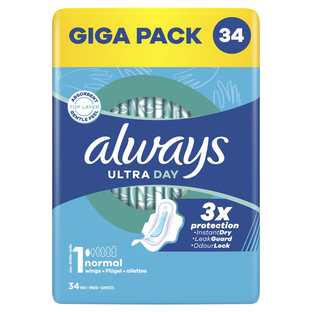 Always Ultra Day - Maandverband - 1 Normal With Wings - 3x Protection - 34 Stuks