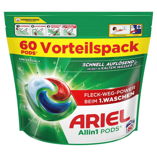 Ariel - Wasmiddel - Pods - All-in 1 - Universal+ - 60Wb/1266g
