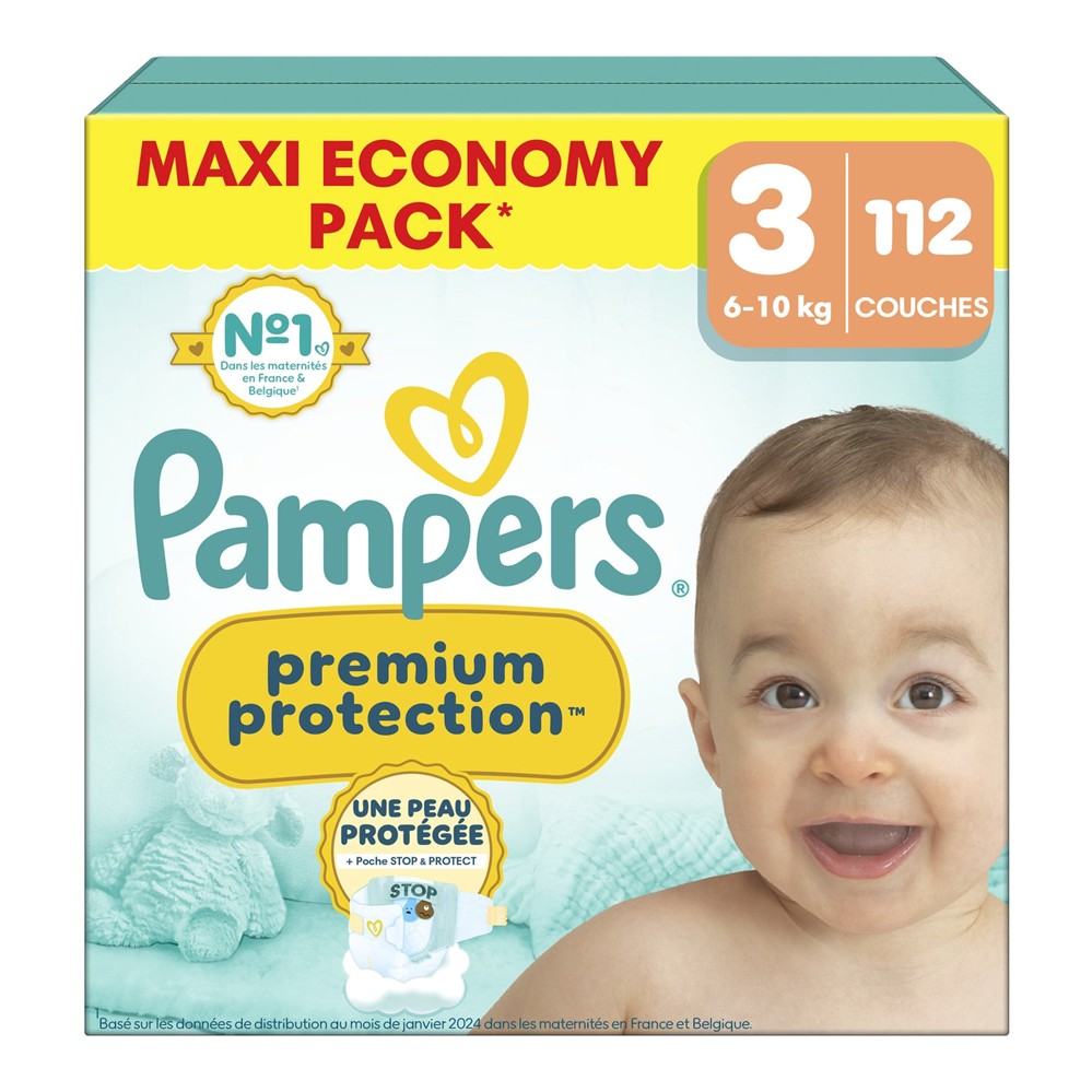 Pampers Premium Protection - Luiers - Size 3 - 6-10 kg - 112 Stuks
