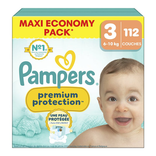 Pampers Premium Protection - Luiers - Size 3 - 6-10 kg - 112 Stuks