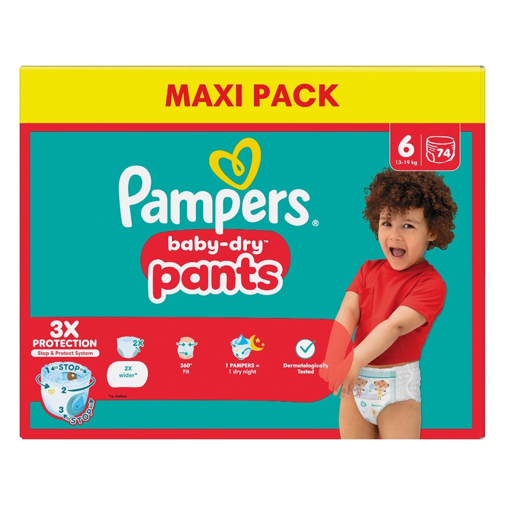 Pampers Baby-Dry - Luiers - Size 6 - 13-19kg - Maxi Pack - 74 Stuks