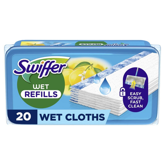 Swiffer - Vochtige Vloerdoekjes - Navulling - Wet Citrus Fresh - 20 Stuks