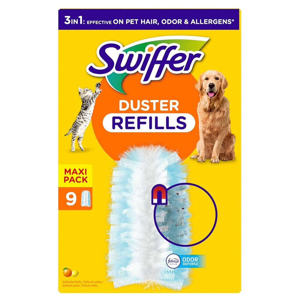 Swiffer - Duster - Navulling - 3in1 - Febreze Odor Defence - Pet - 9 Stuks