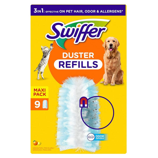 Swiffer - Duster - Navulling - 3in1 - Febreze Odor Defence - Pet - 9 Stuks