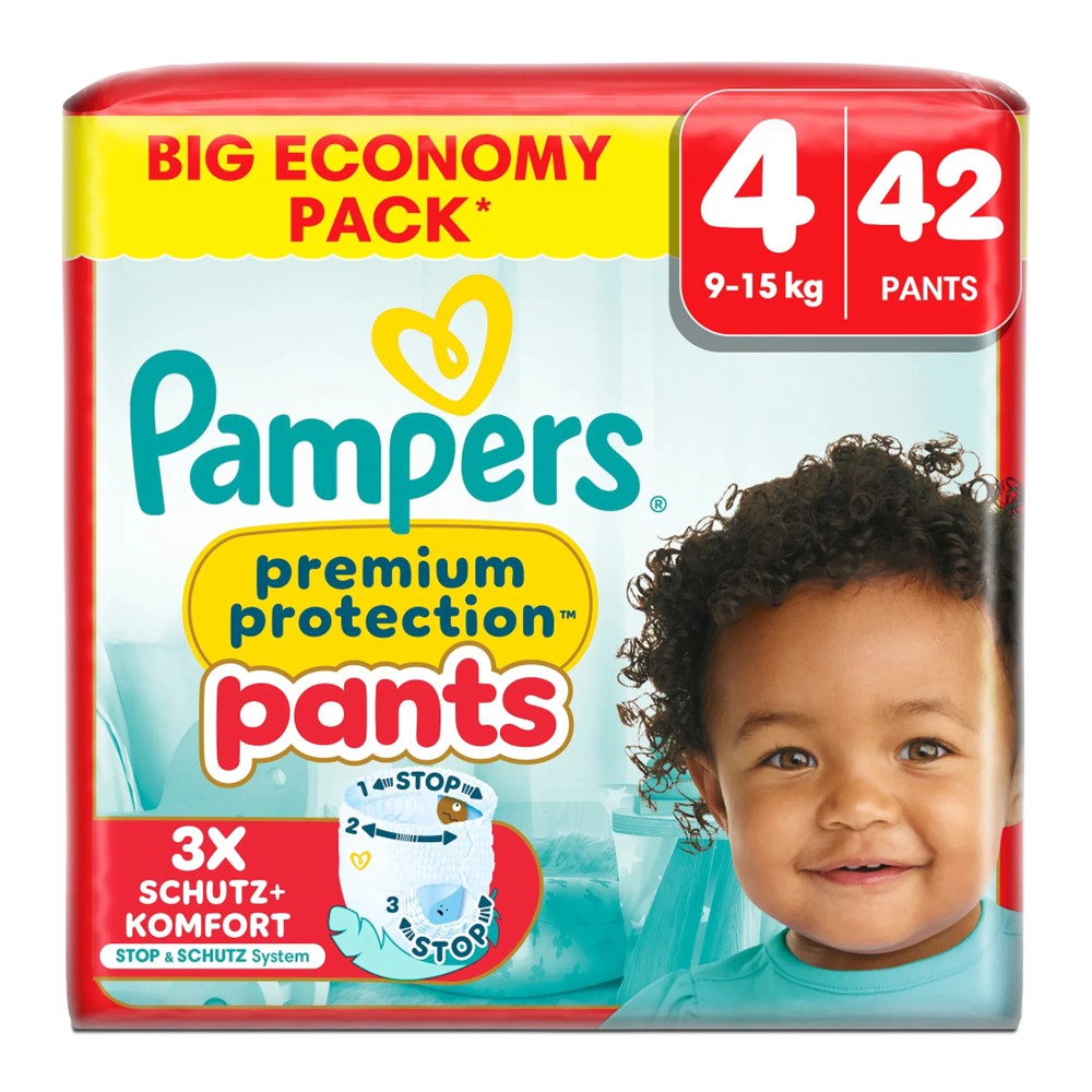 Pampers Premium Protection - Luiers - Size 4 - 9-15kg - Big Pack - 42 Stuks