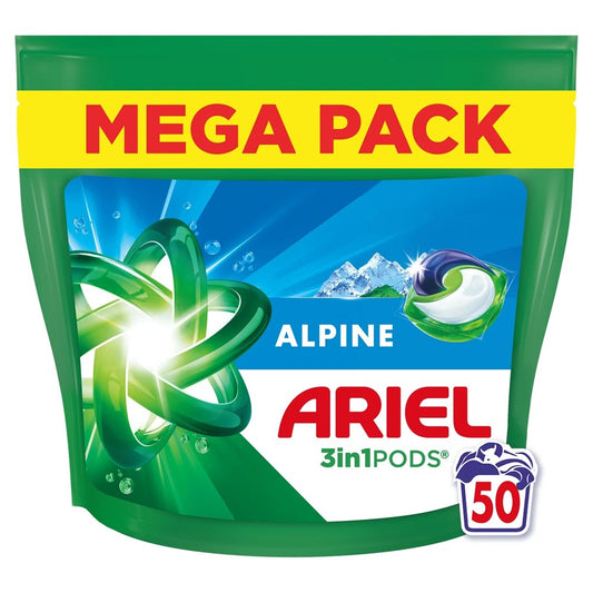 Ariel - Wasmiddel - Pods - 3in1 - Alpine - 50Wb/910g