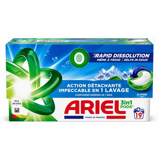 Ariel - Wasmiddel - Pods - 3in1 - Alpine - 19Wb/345.8g