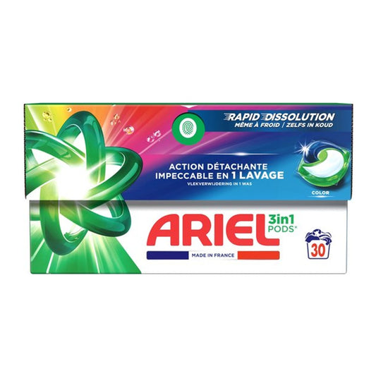 Ariel - Wasmiddel - Pods - Color - 3in1 Rapid Dissolution - 30Wb/519g