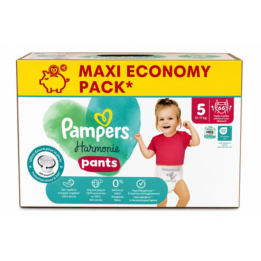 Pampers Harmonie Pants - Luiers - 5 - 12-17 kg - 66 Stuks