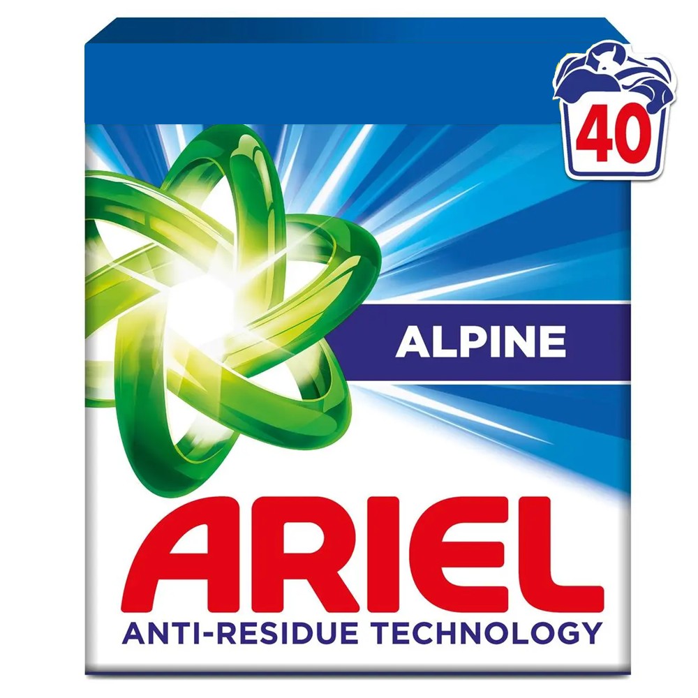 Ariel - Wasmiddel - Waspoeder - Alpine - 40Wb/2200g