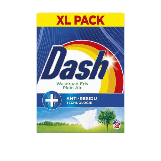 Dash - Wasmiddel - Waspoeder - Wasdraadfris - Anti Residu - 80Wb/4.4kg