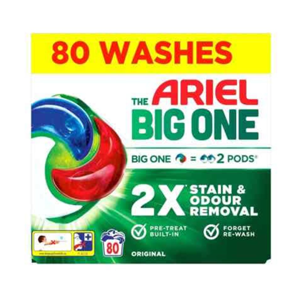 Ariel Original - Wasmiddel - Pods - The Big One Laundry Pods - 80Wb/80stuks
