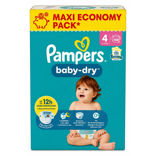 Pampers Baby-Dry - Luiers - 4 - 9-14 kg - 108 Stuks