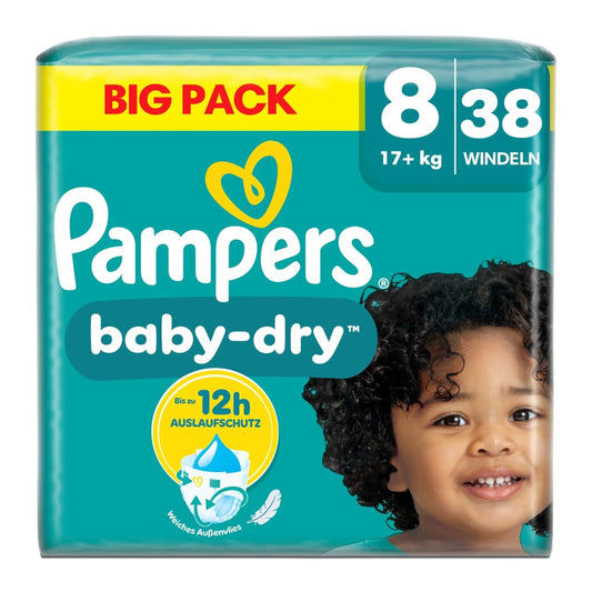 Pampers Baby-Dry - Luiers - Size 8 - 17+kg - Big Pack - 38 Stuks