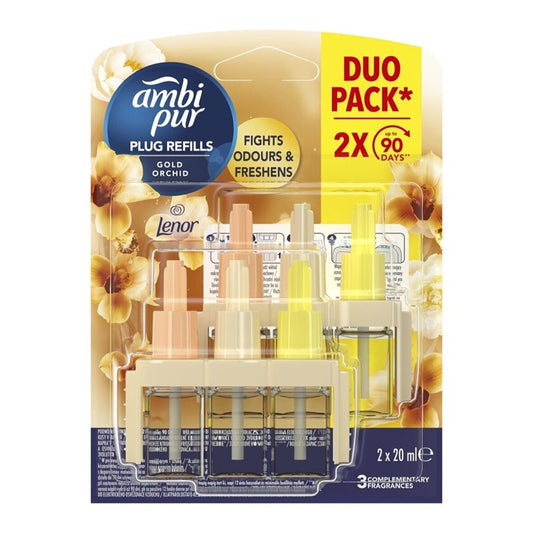 Febreze - Luchtverfrisser - Starterset - 3 Volution - Golden Orchid with Lenor - 2 x 20ml