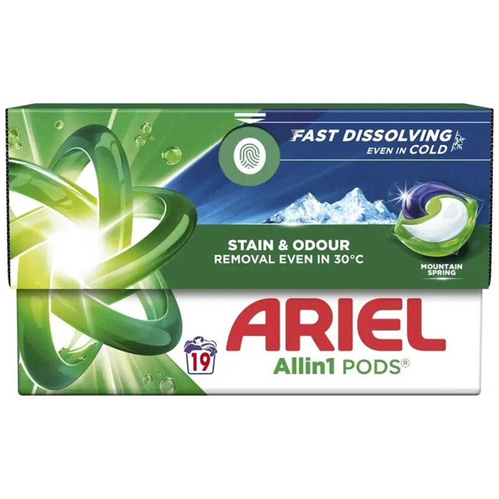 Ariel - Wasmiddel - Pods - All-in-1 - Mountain Spring - 19Wb/362.9g