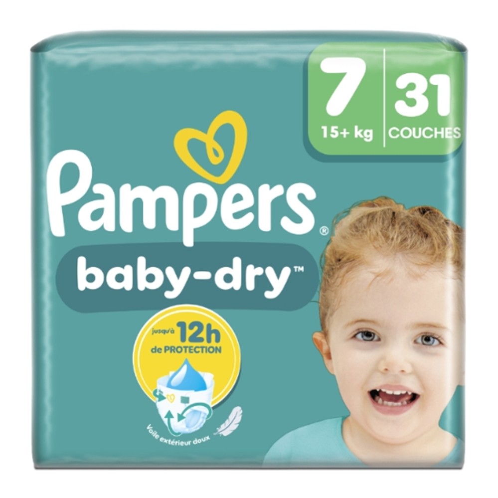 Pampers Baby-Dry - Luiers - Size 7 - 15+ kg - 31 Stuks