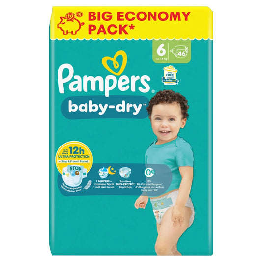 Pampers Baby-Dry - Luiers - Size 6 - 13-18kg - 46 Stuks