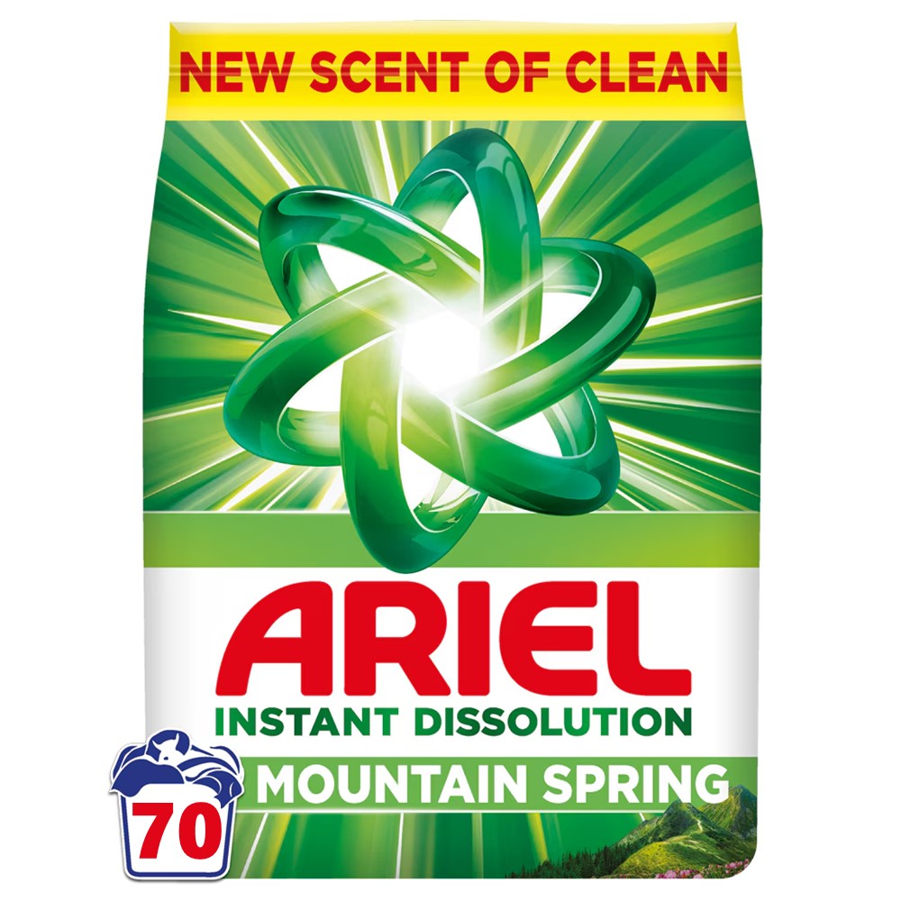 Ariel - Wasmiddel - Waspoeder - Instant Dissolution - Mountain Spring - 70Wb/4550g