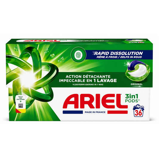 Ariel - Wasmiddel - Pods - 3in1 - Original - 36Wb/655.2g