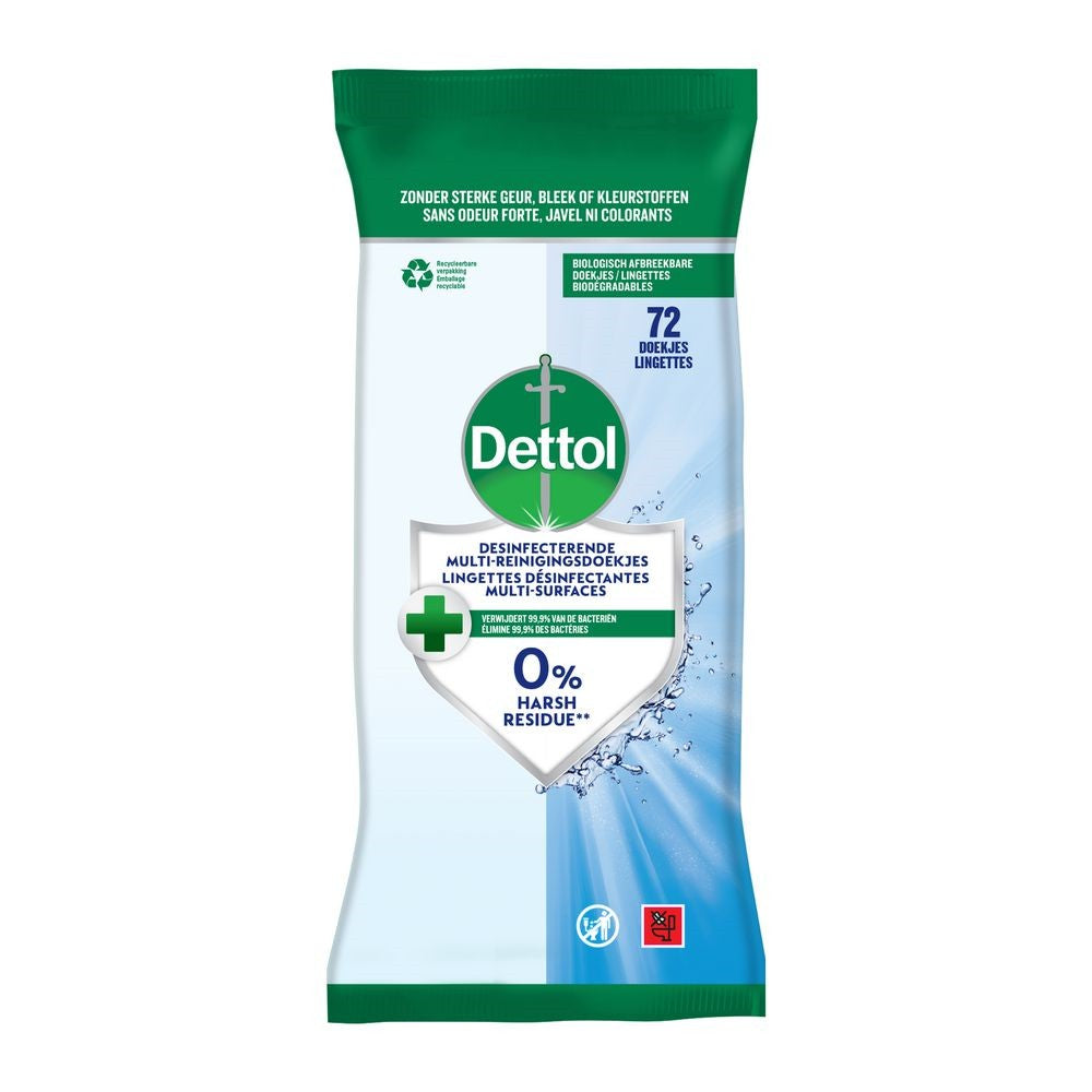Dettol - Allesreiniger - Doekjes - Desinfecterende - Multi Surfaces - 72 Stuks