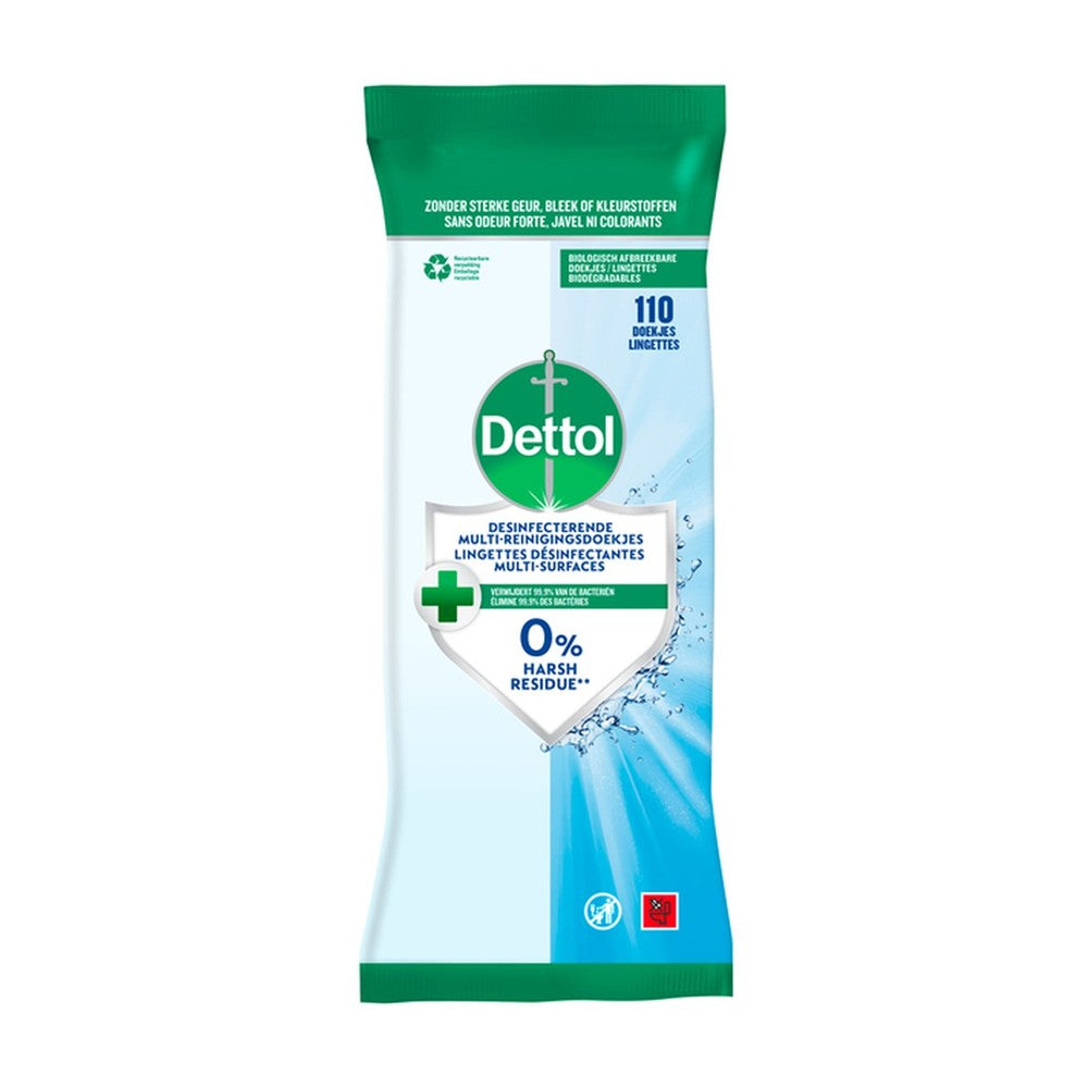 Dettol - Reinigingsdoekjes - 0% Harsh Residue - 110 Stuks
