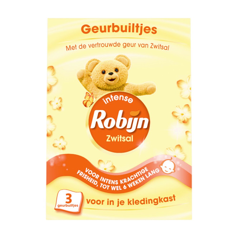 Robijn - Geurbuiltjes - Kast geur - Intense - Zwitsal Tot Wel 6 Weken Lang - 3 Geurbuiltjes