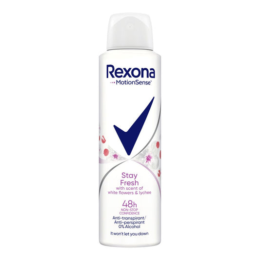 Rexona Motion Sense - Deodorant - Spray - Stay Fresh - White Flowers & Lychee - 150ml
