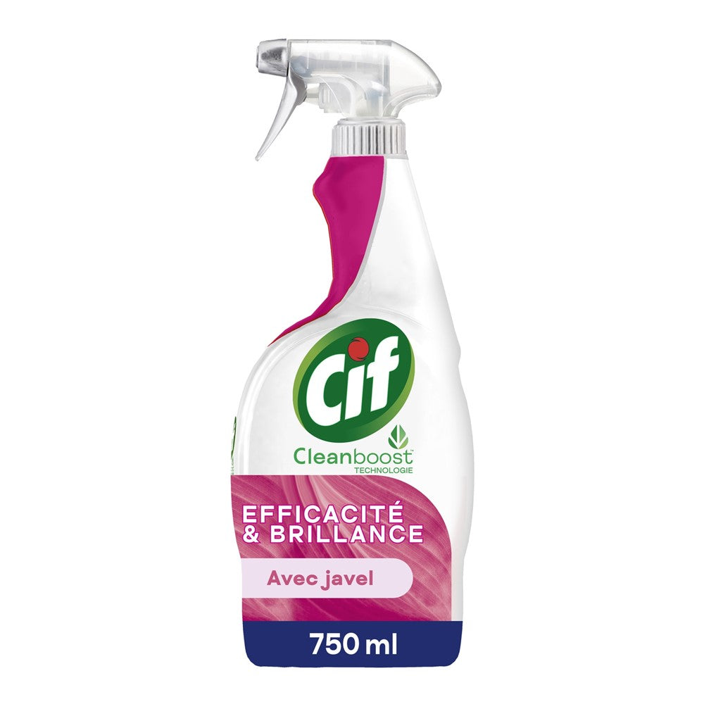 Cif Clean Boost - Badkamerreiniger - Spray - Effectiviteit & Glans - Javel - 750ml