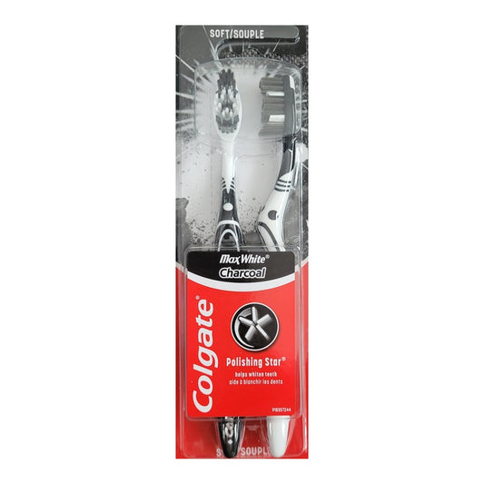 Colgate - Tandenborstel - Max White - Charcoal - 2 Stuks