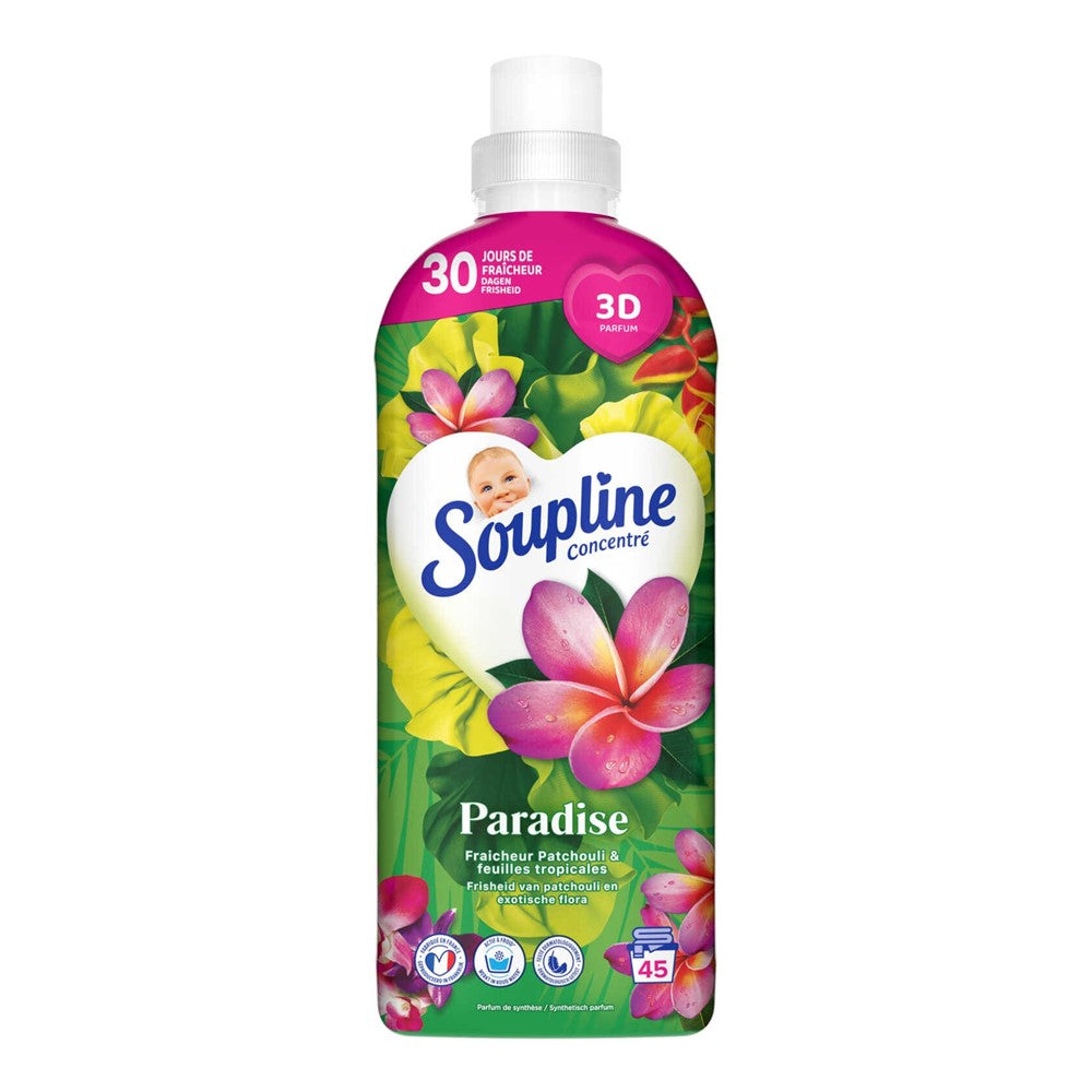 Soupline - Wasverzachter - Vloeibaar - Paradise - Patchouli & Exotische Flora - 45Wb/950ml