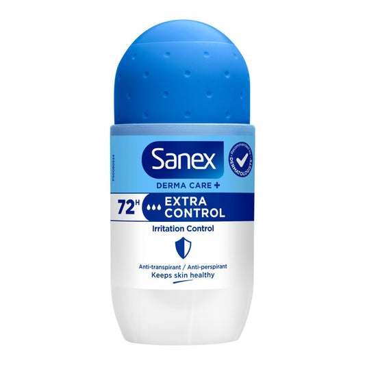 Sanex Derma Care + - Deodorant - Roller - Extra Control - Irritation Control - 53ml