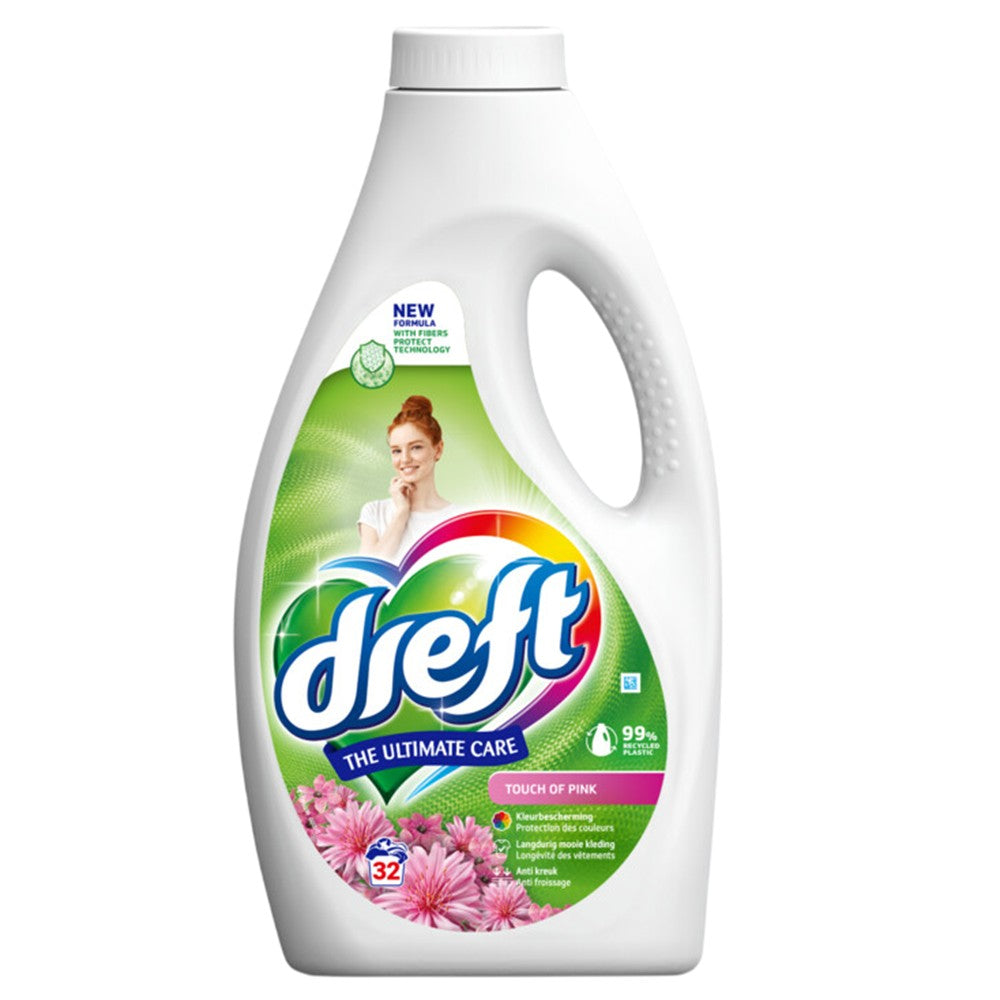 Dreft - Wasmiddel - Vloeibaar - Touch of Pink - 32Wb/1,44L