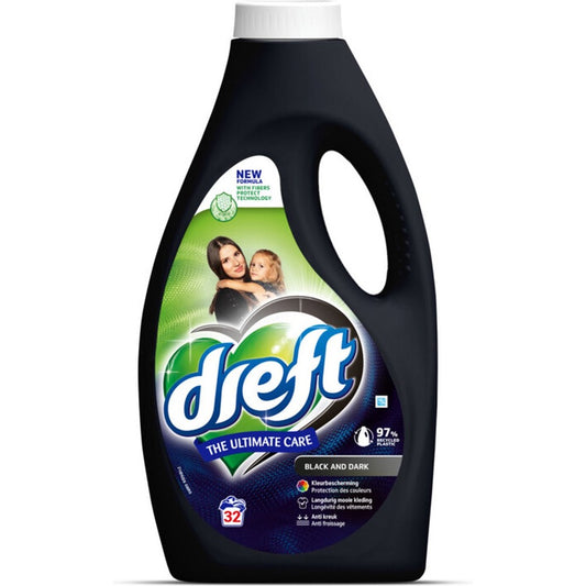 Dreft - Wasmiddel - Vloeibaar - The Ultimate Care - Black - 32Wb/1.44L