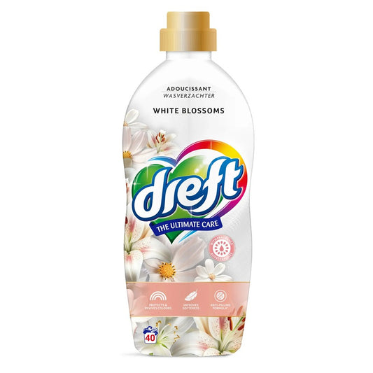 Dreft - Wasverzachter - Vloeibaar - The Ultimate Care - White Blossoms - 40Wb/1L
