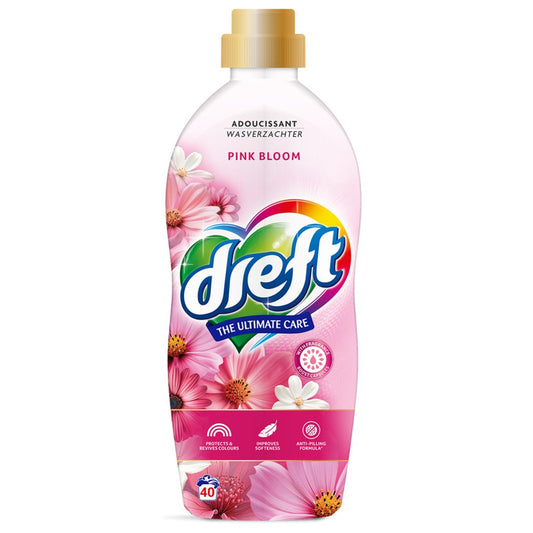 Dreft - Wasverzachter - Vloeibaar - The Ultimate Care - Pink Bloom - 40Wb/1L