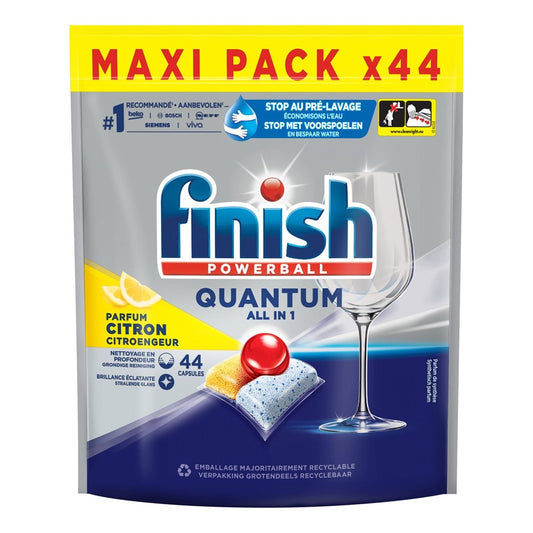 Finish Powerball - Vaatwas - Capsule - Quantum All-in 1 - Lemon - 44 Stuks