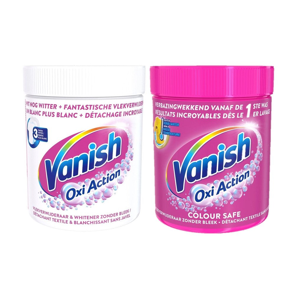 Vanish Oxi Action - Vlekverwijderaar - Poeder - Pink & White - 2 x 550g