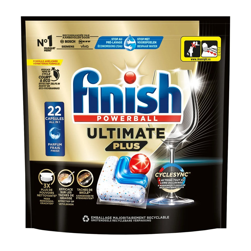 Finish Powerball - Vaatwas - Capsule - Ultimate Plus - Fresh - 22Wb/268.4g